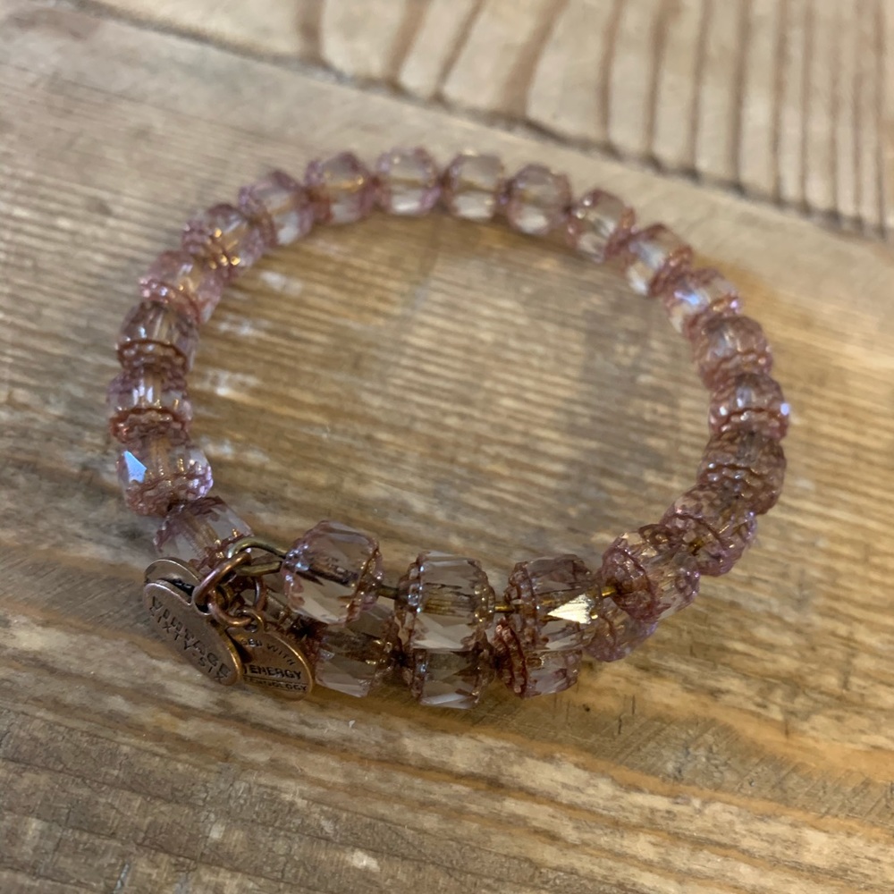 Alex and Ani Vintage 66 Pink Crystal Wrap Bracelet